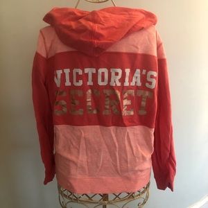 Victoria Secret Zip Up Sweatshirt with Logo Large
